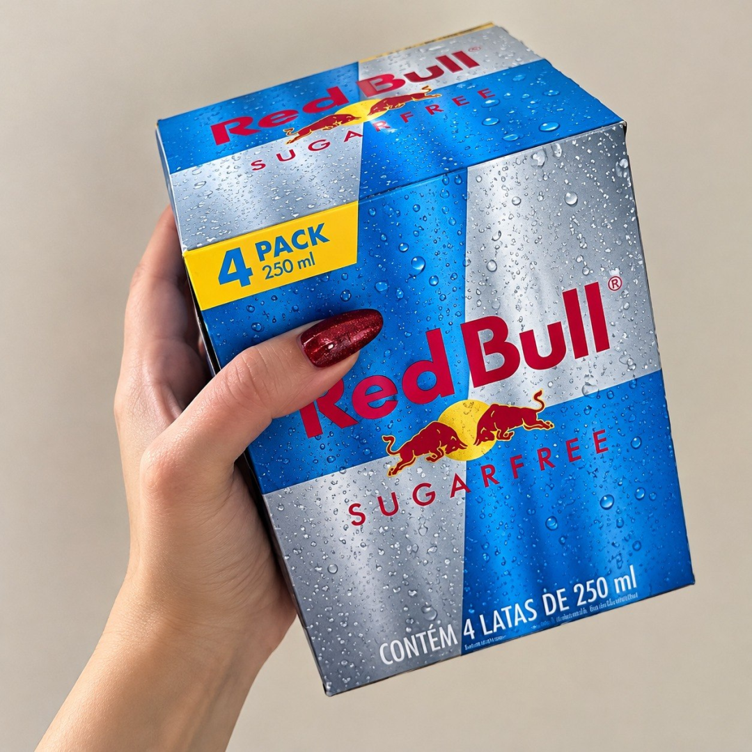 Pack de 4 Latas Red Bull Energético Zero Sem Açúcar 250ml