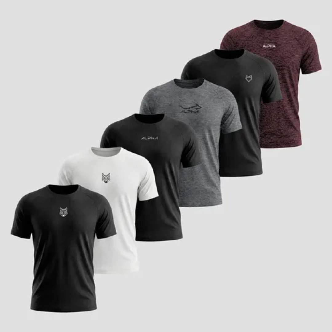 Kit com 6 Camisetas Mais Procuradas Alpha