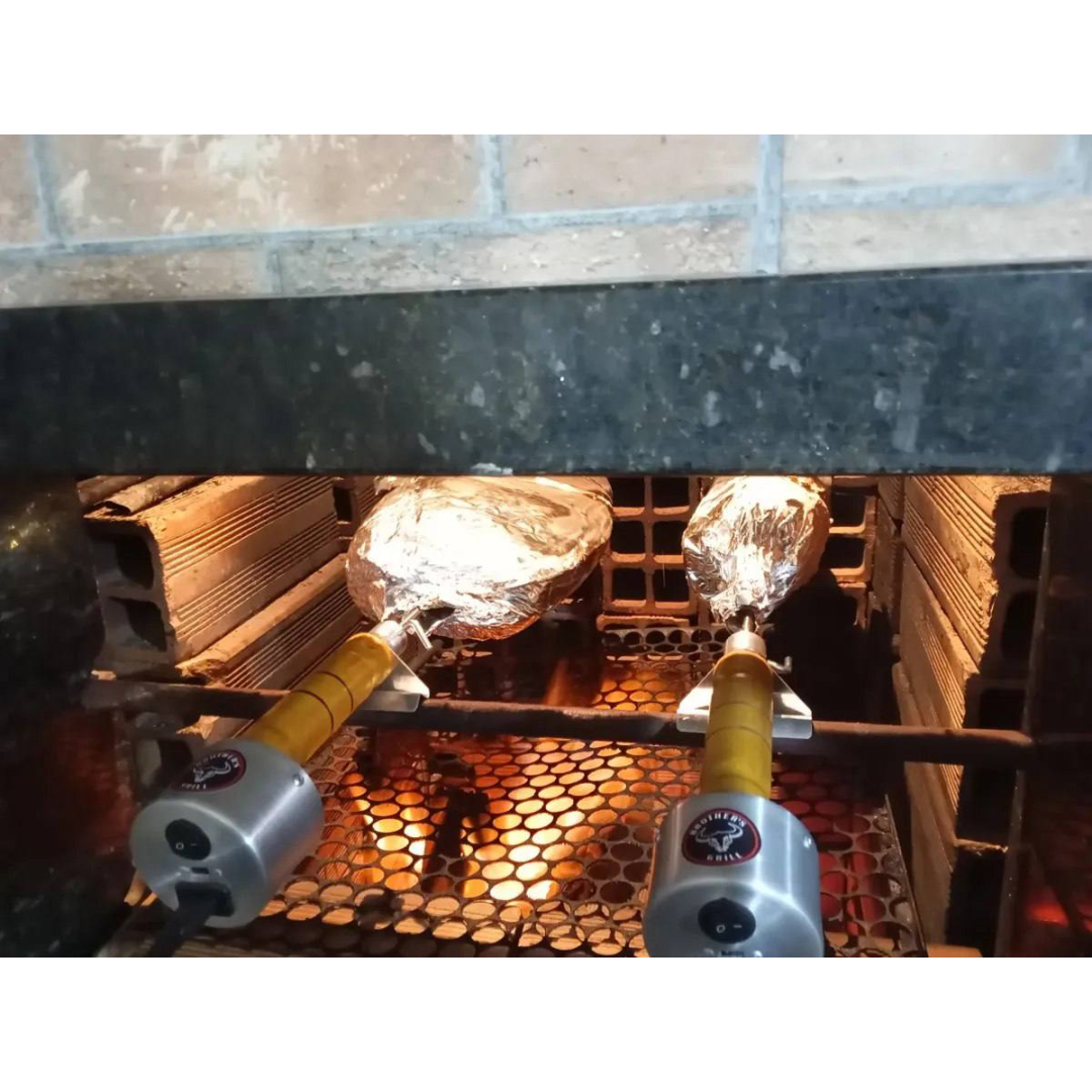 Dia Dos Pais Kit 2 Espetos Giratório Flexgril (frete Grátis)