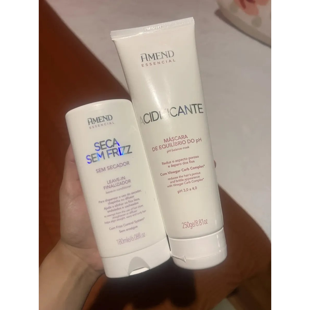 Kit Amend Seca Sem Frizz + Acidificante O Queridinho