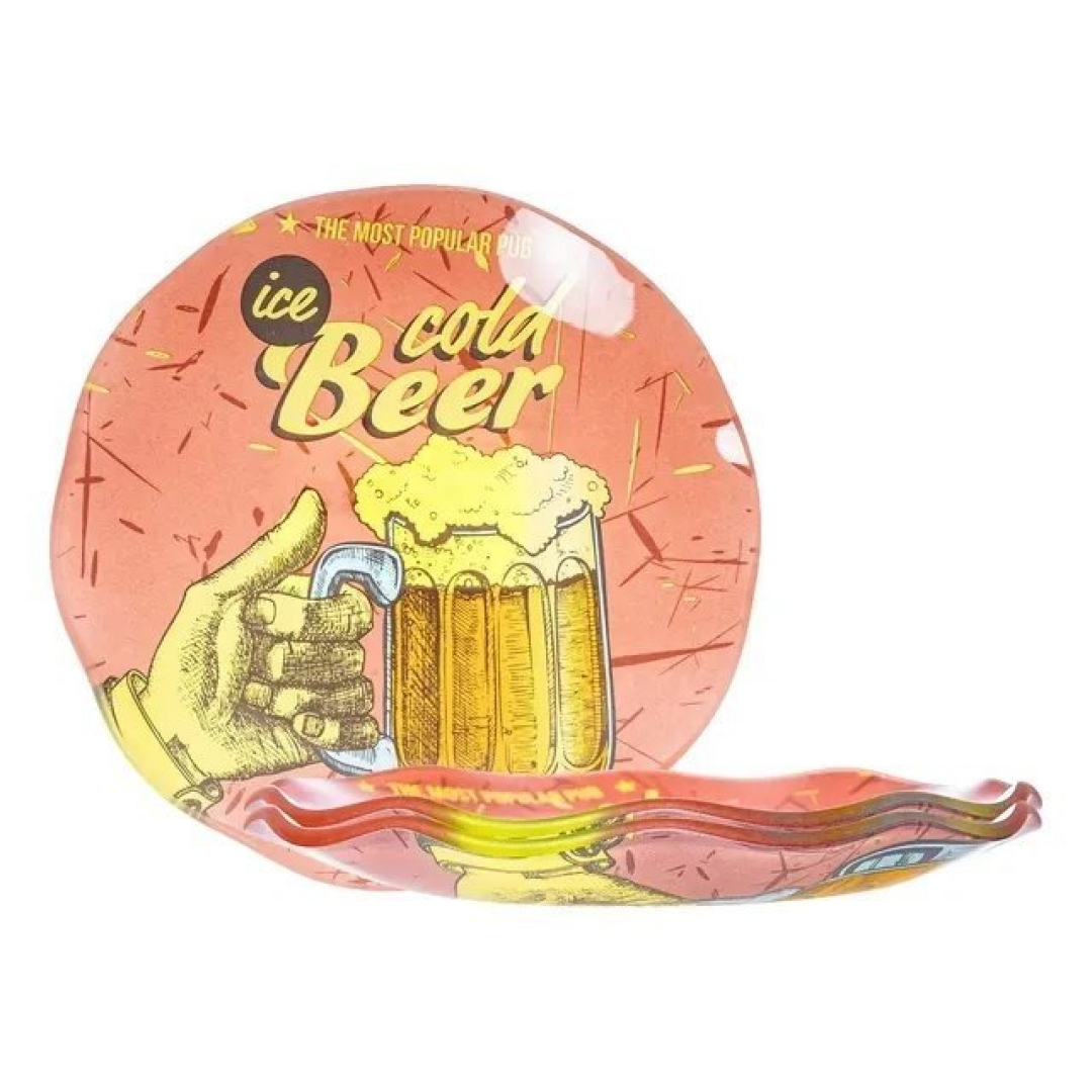 Petisqueira Cerveja Beerzone Pubretro Vermelho Vidro-dynasty