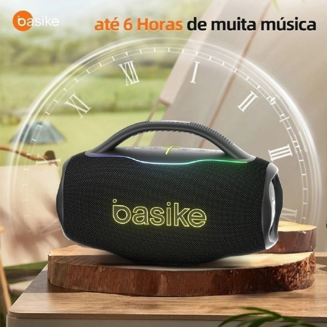 Astgn X Basike Caixa De Som Sem Fio Boombox 100W 10000mAh Ipx6 RGB Hifi TWS