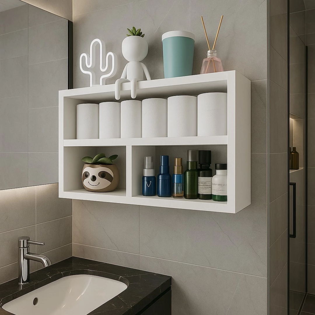 Nicho com Prateleiras para Decoração e Organização Porta Potes Condimentos 100% MDF BRANCO 15mm