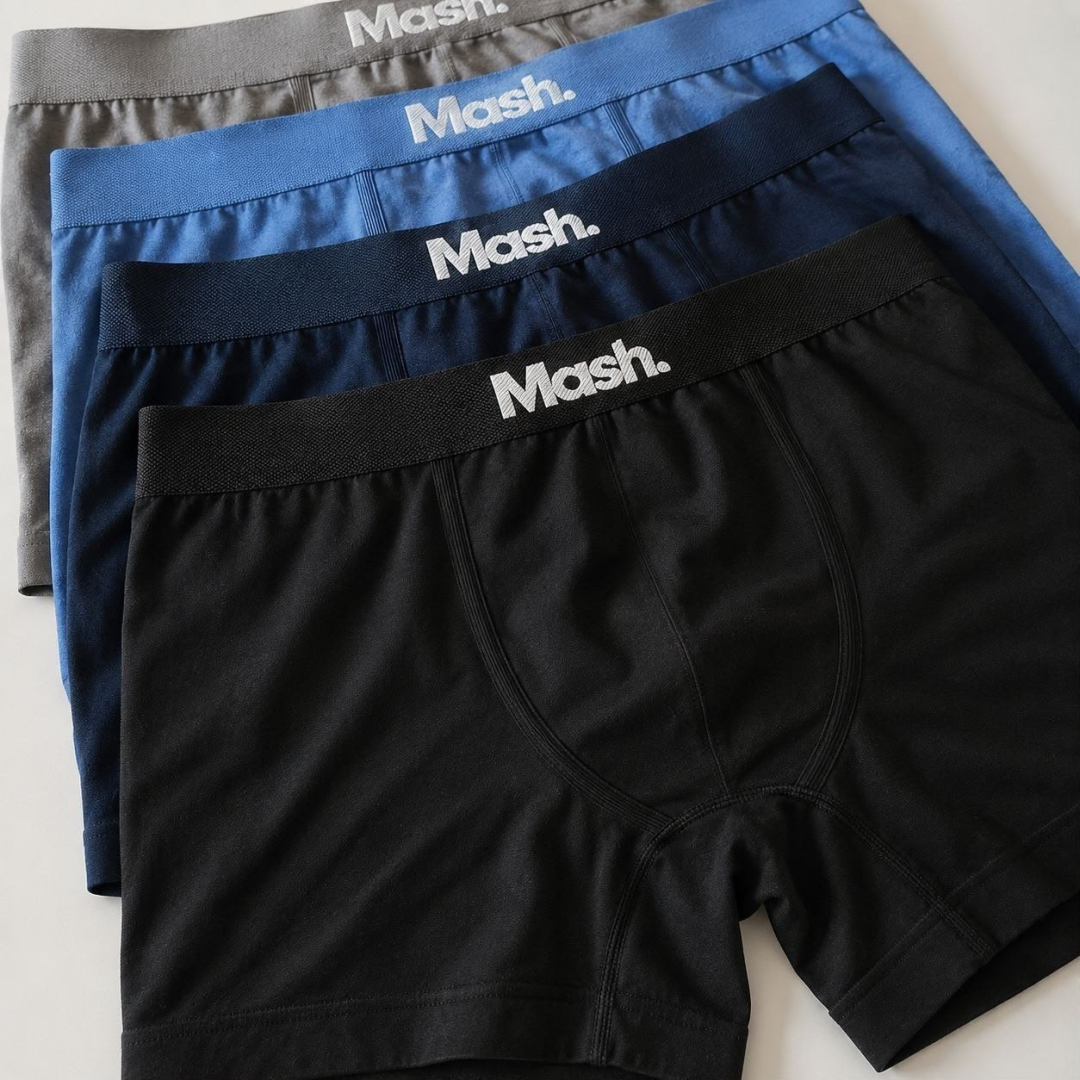 Kit Com 4 Cuecas Boxer Microfibra Mash