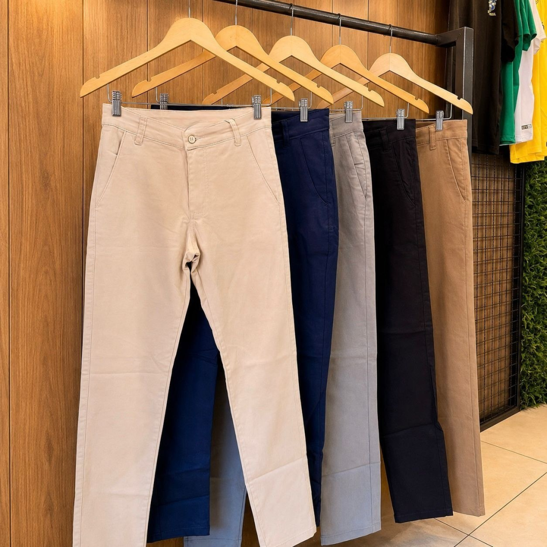 Calça Sarja Alfaiataria Slim (4 cores)
