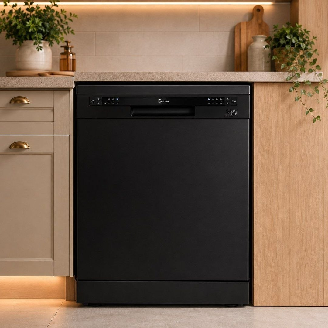 Lava-louças Midea 14 Serviços DWA14P1.DWA14P2 preta