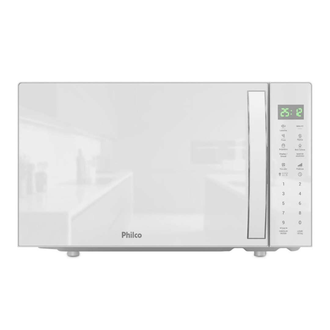 Micro-ondas Philco 28l Pmo31b Limpa Fácil Branco
