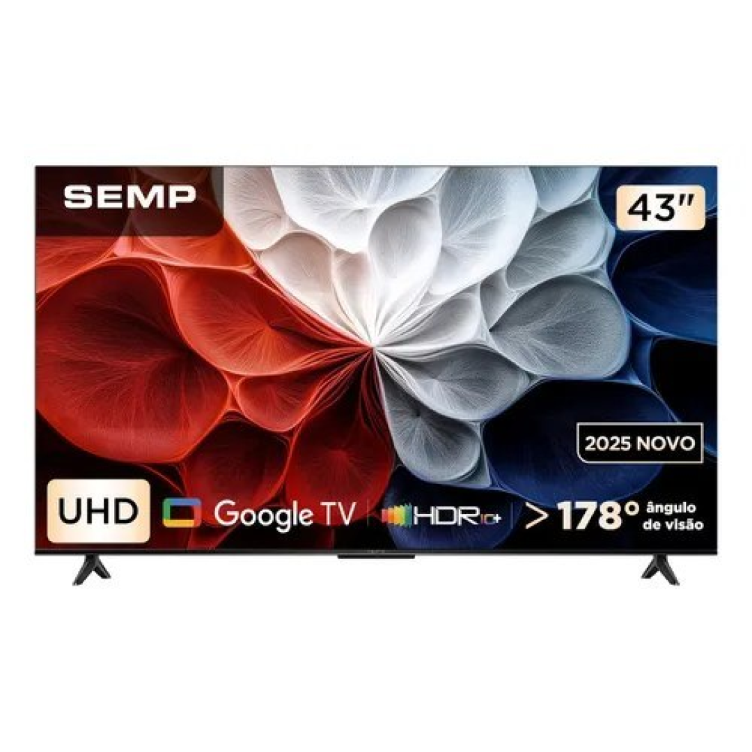 Smart Tv Semp 43" 4k S62 Google Tv Wi-fi Bt Hdmi 2.1 Hdr10+