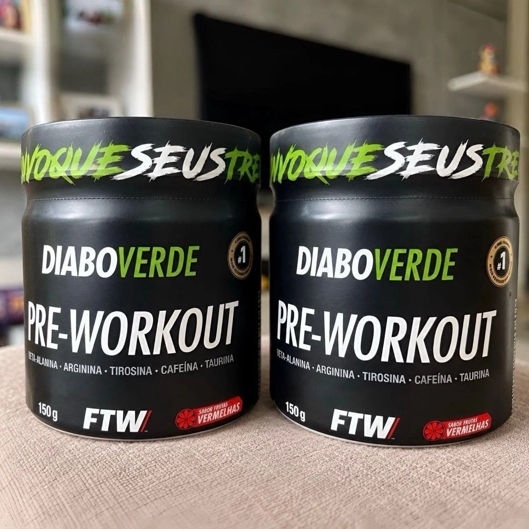 Kit 2x Pré Treino Diabo Verde Pre-Workout 150g - Ftw