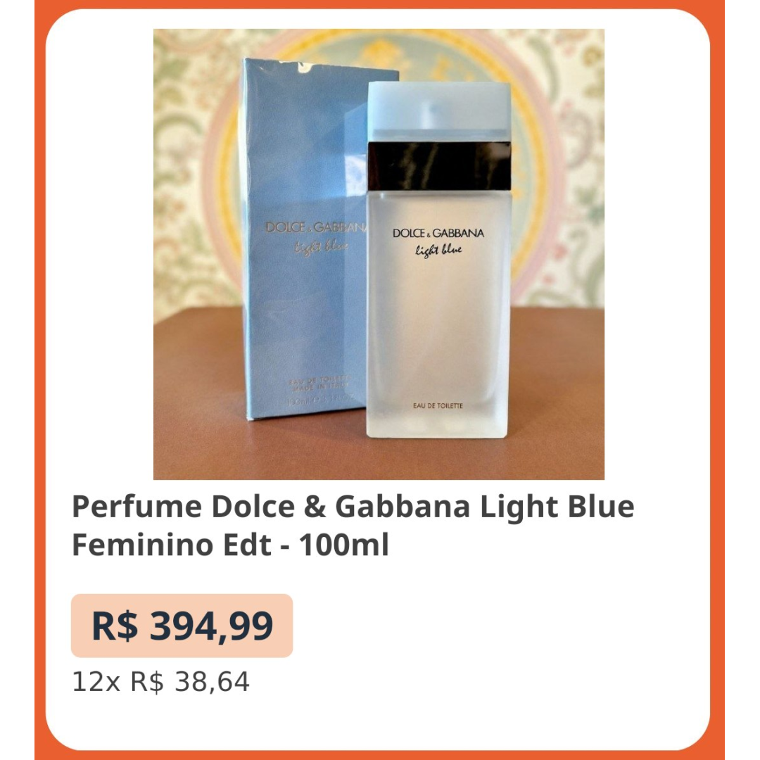 Perfume Dolce & Gabbana Light Blue Feminino Edt - 100ml