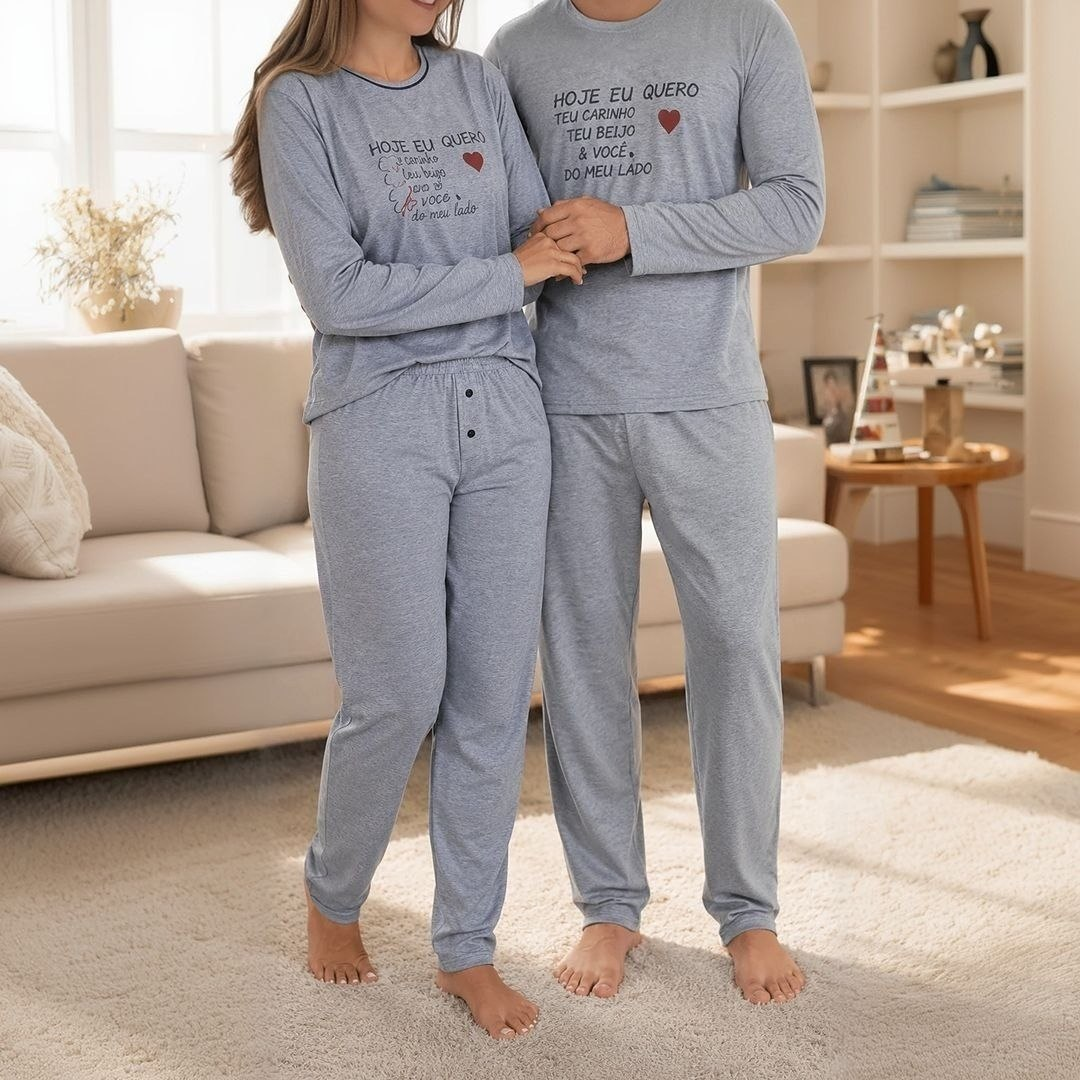 Kit Pijama De Frio Casal