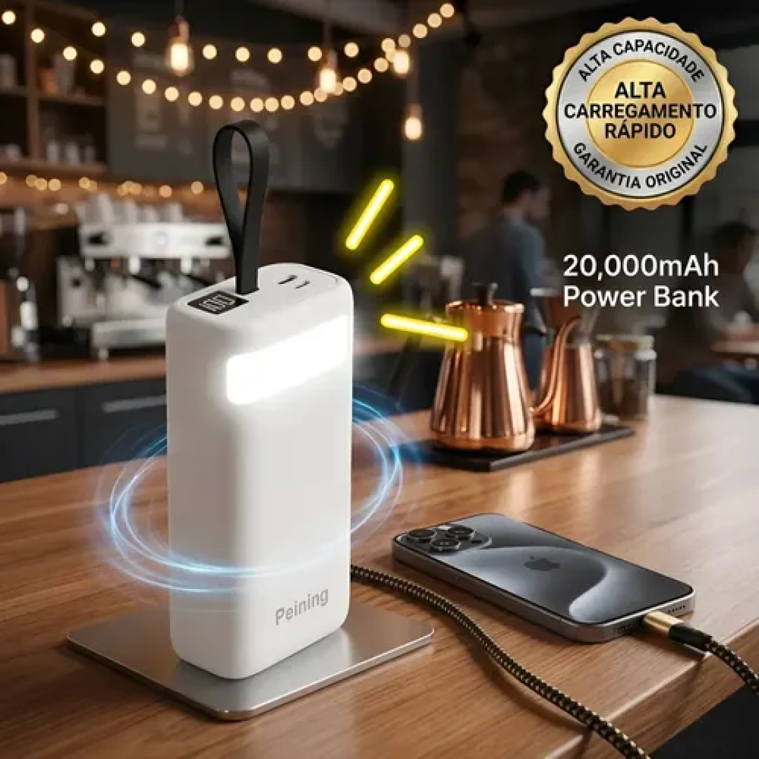 Carregador Portátil Power Bank 20.000 mAh