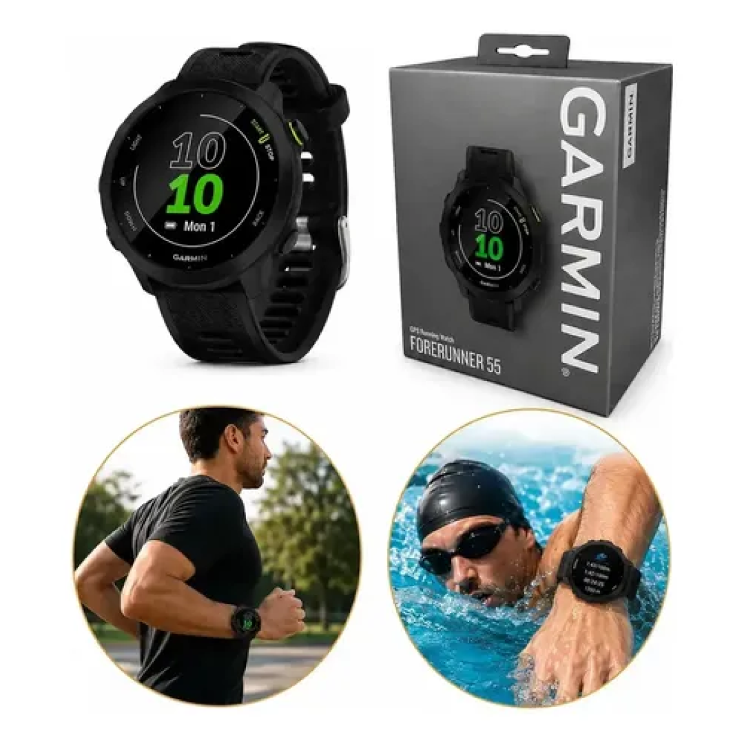 Relógio Garmin Forerunner 55 Monitor Cardíaco Gps 42mm