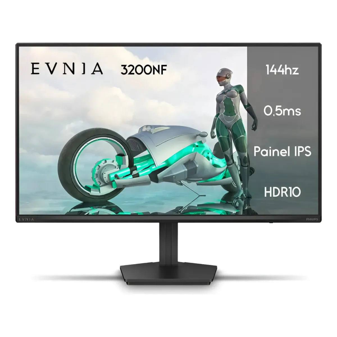 Monitor Gamer Philips Evnia 23,8’’ 144hz 0,5ms Ips Full Hd Preto