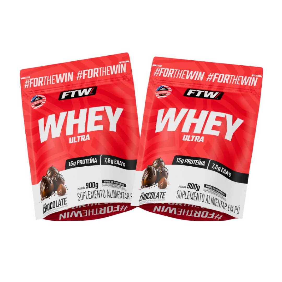 Kit 2x Whey Ultra Protein Refil 900g Ftw