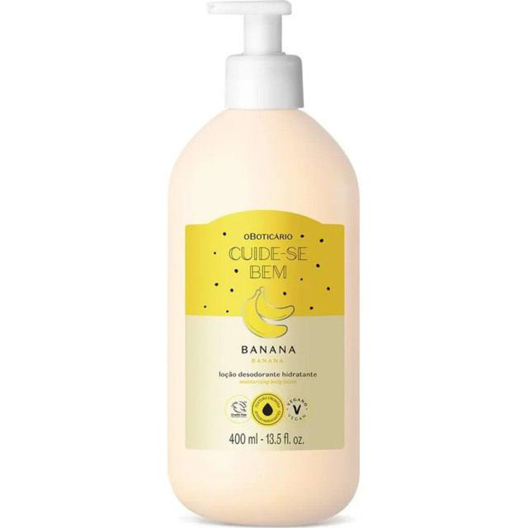 Loção Hidratante Banana Cuide-se Bem Feira O Boticário 400ml