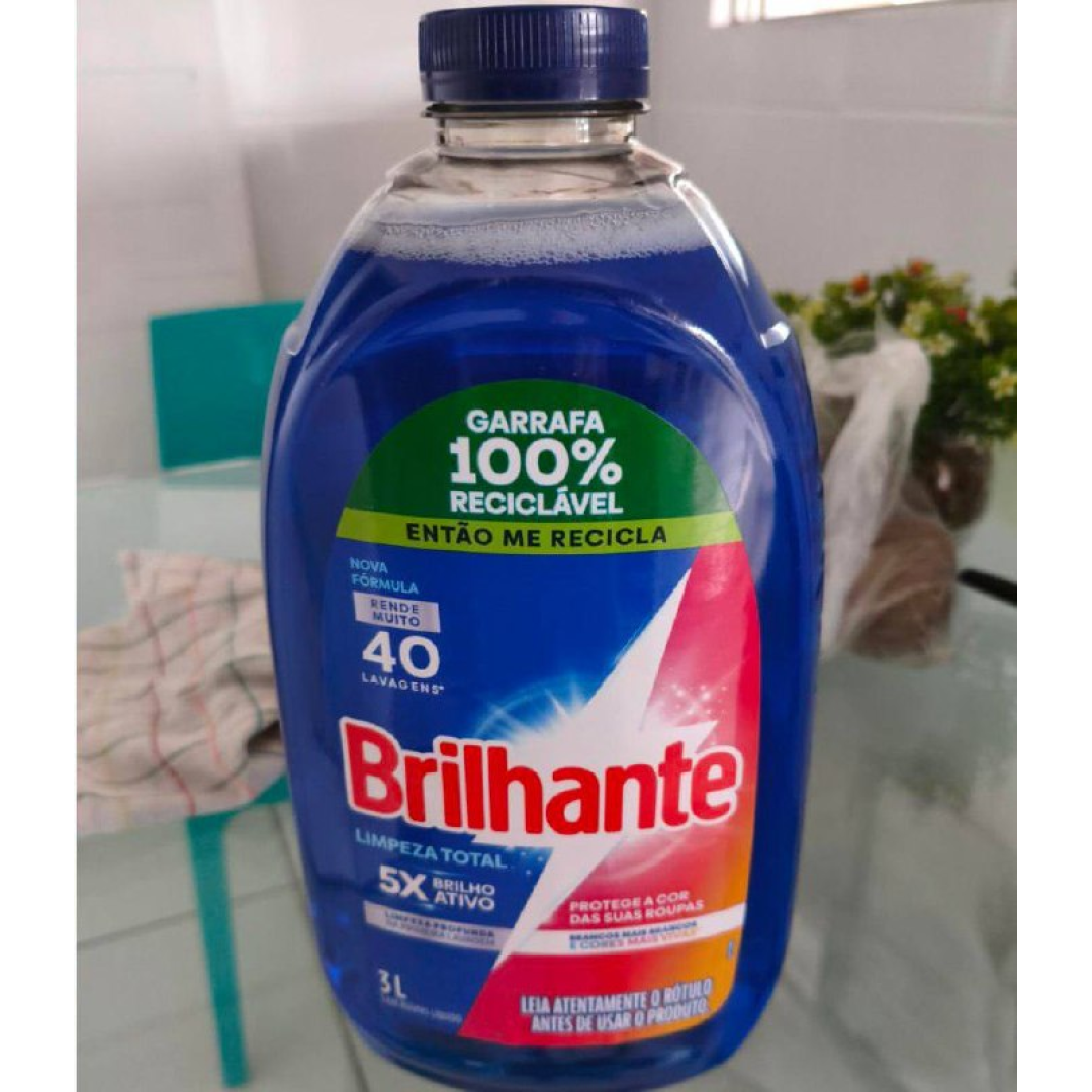 Brilhante Limpeza Total - Lava Roupas Líquido 3L