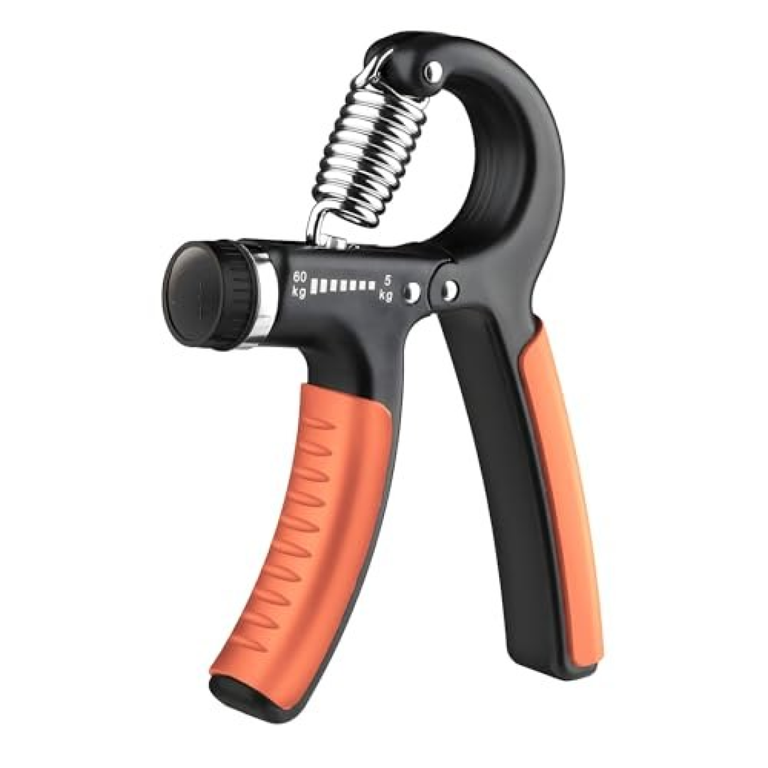 JustGoFit Exercitador de Mãos Ajustável 5 60kg com Pegada Ergonômica Fortalecedor de Punho, Dedos e Antebraço para Fisioterapia e Musculação