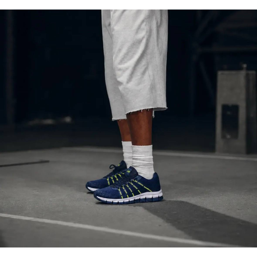 Tênis Masculino Olymp Olimp Space Caminhada Barato Promoção Marinho/verde 42