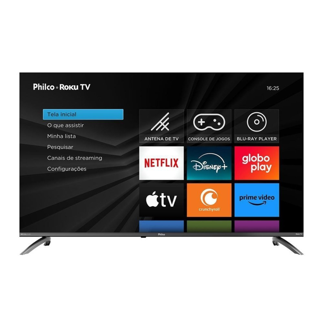 Smart Tv Lcd Led 50" Philco P50crb 4K Uhd como Wi-Fi, Hdmi, Usb, Dolby Aúdio, 60Hz