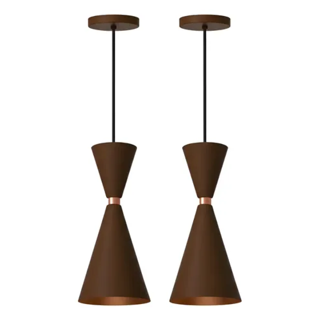 Kit 2 Pendente Lustre Mini Moscou 30cm Balcao Gourmet Full