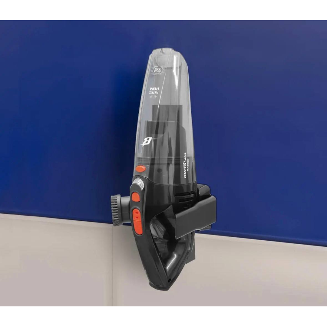 Aspirador De Pó Portátil Bas01 Pó E Água Bivolt 60w Britânia Cinza