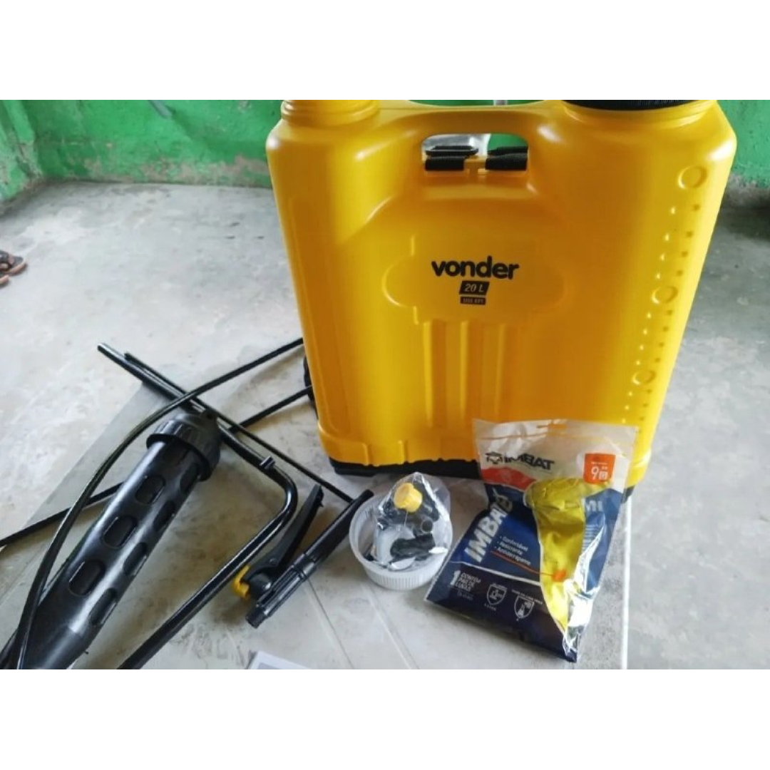 Pulverizador Vonder Jardinagem Profissional Costal 20 Litros Amarelo