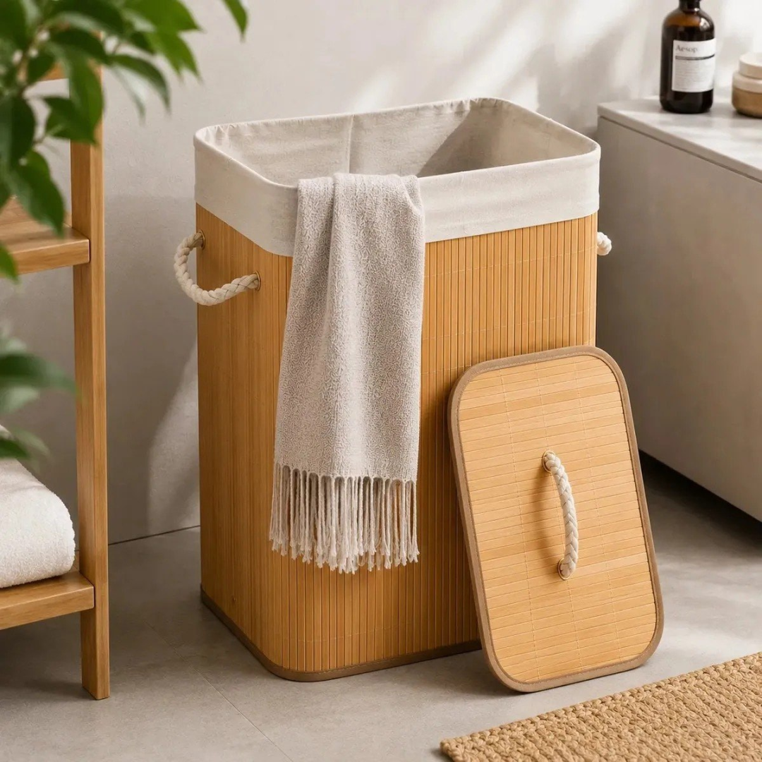 Cesto Bambu Retangular 60L