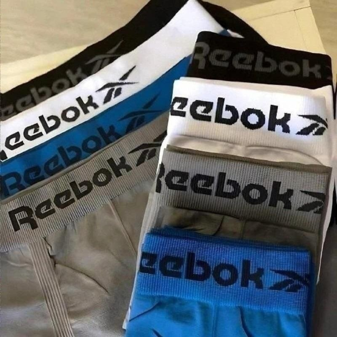 Kit com 6 Cuecas Boxer Reebok Microfibra