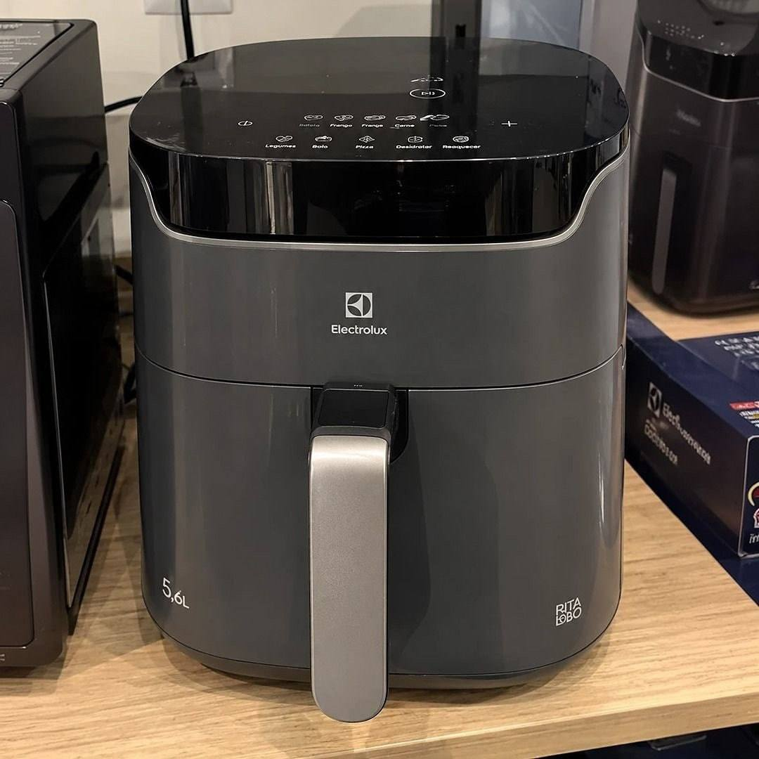 Air fryer Fritadeira Elétrica sem oleo Rita Lobo 5,6L 9 receitas funções pré-definidas Painel Digital timer 60min desligamento automático cesto removi...