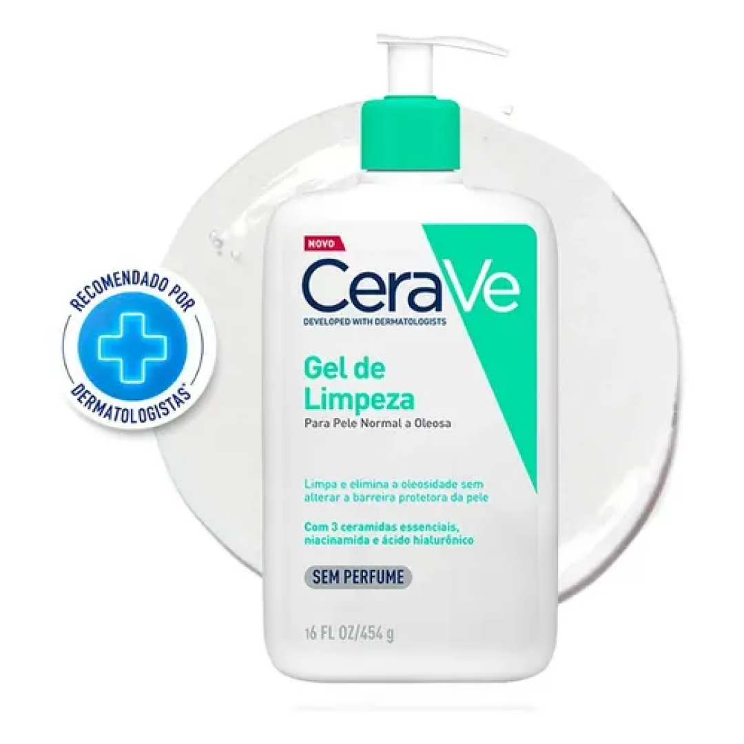 Gel de Limpeza CeraVe com 3 Ceramidas E Niacinamida 454g
