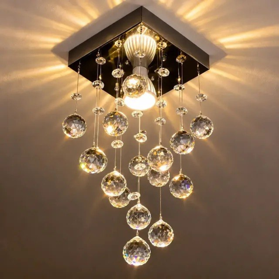 Lustre Cristal Acrílico Quarto Apartamento