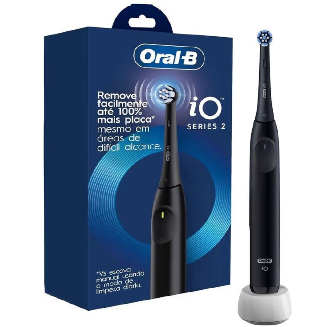 Oral-B Escova de Dente Elétrica iO2, 1 Cabo + 1 Refil + Carregador