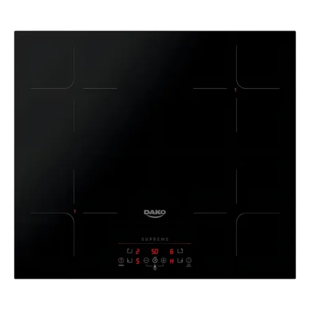 Cooktop de Indução 4 Bocas Dako Supreme Preto com Trava de Segurança