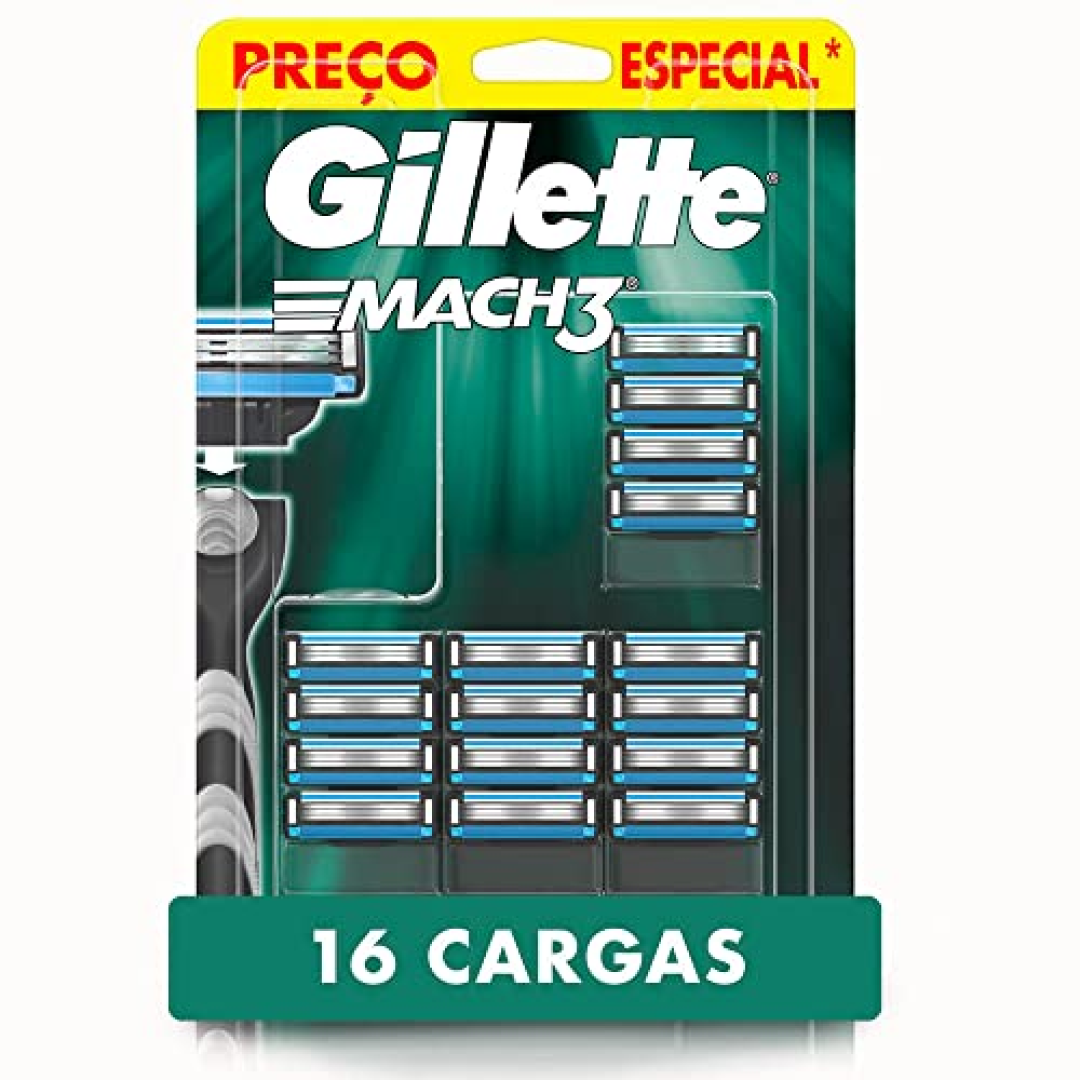 16 Unidades Refil Para Barbear Gillette Mach3