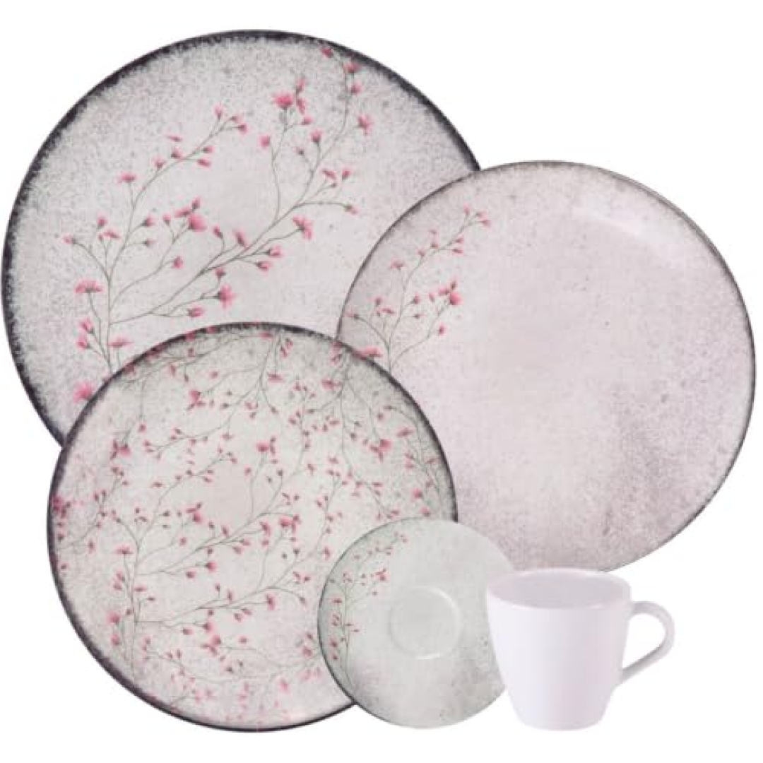 Tramontina Aparelho de Jantar Floralis em Porcelana Decorada 20 Peças