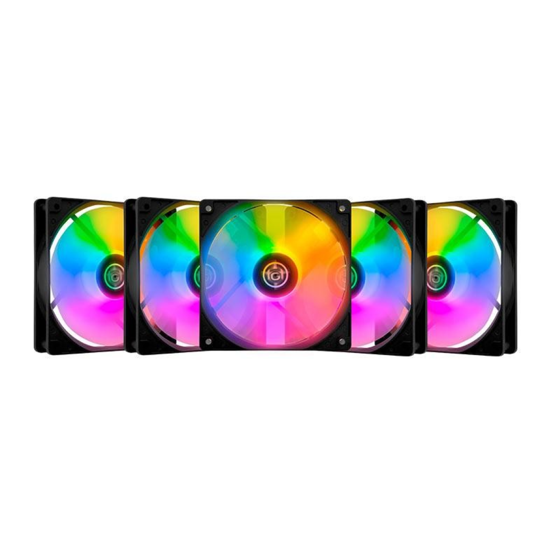 5x Kit Ventoinhas TGT Striker, Rainbow, 5x120mm, TGT-STK5-BLRBW