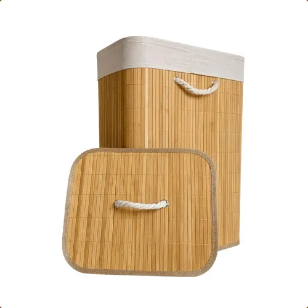 Cesto de Roupa Bambu 72L
