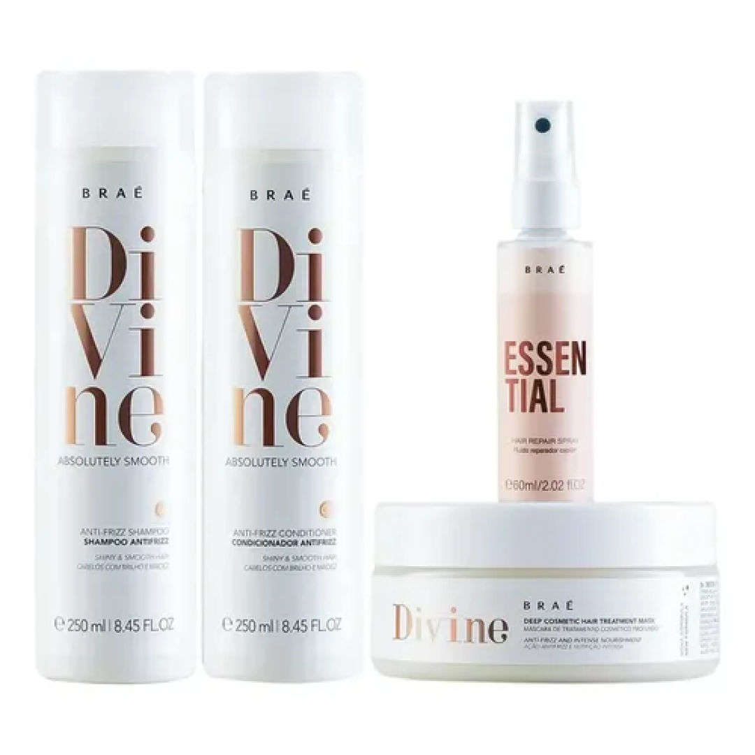 Divine Shampoo + Condicionador + Másc + Mini Essential 200 g- Braé