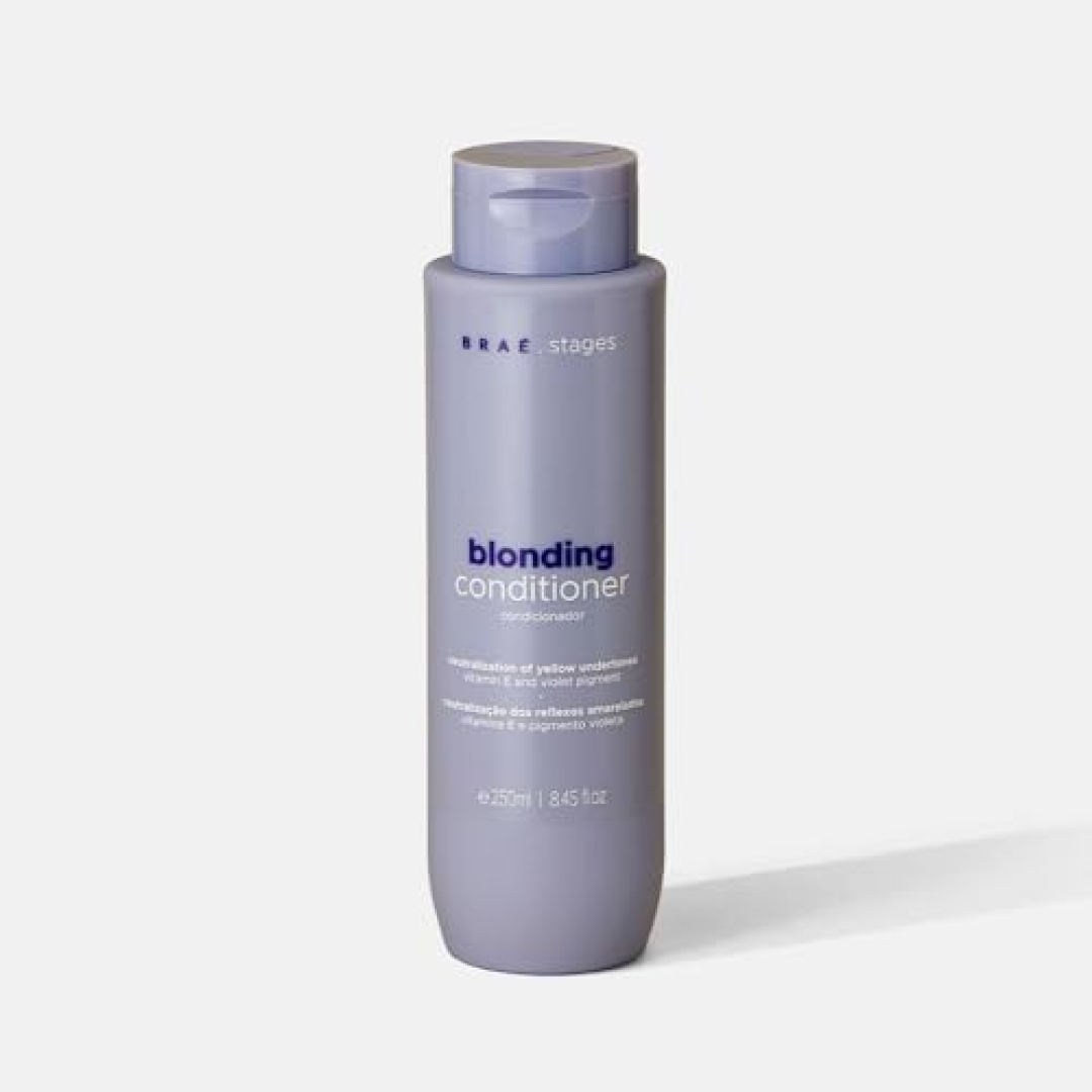 Braé Condicionador Loiro Matizador 250ml Neutraliza Amarelo, Hidratação Profunda e Brilho Intenso