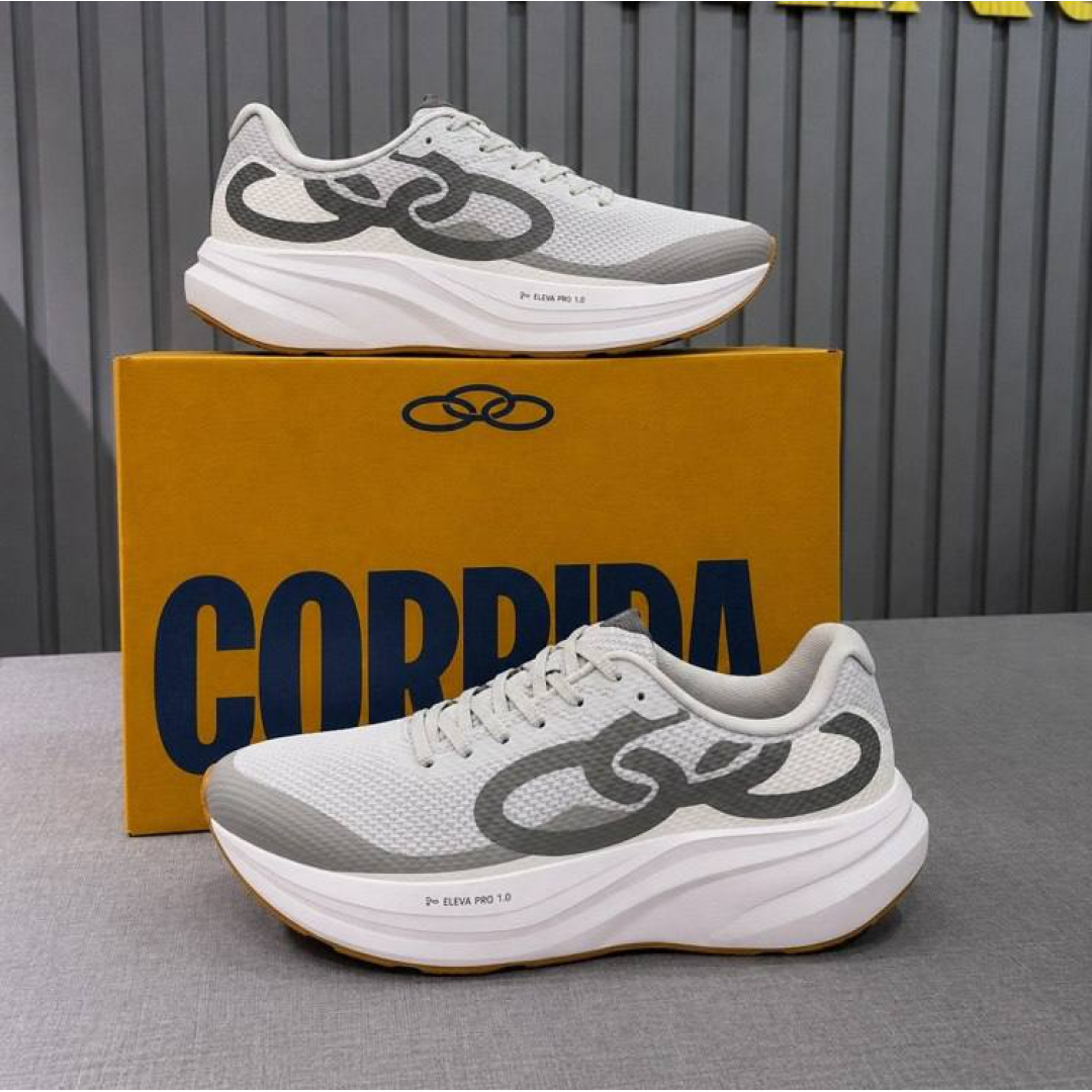 Tênis Olympikus Veloz 4 Masculino Esportivo Leve Confortável Cinza Liso 43 Br