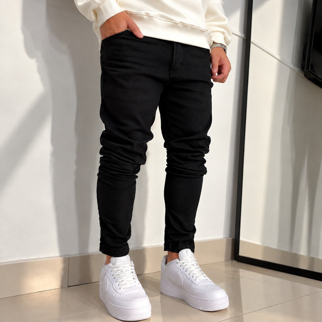 Calça Jeans Skinny Com Elastano Lycra
