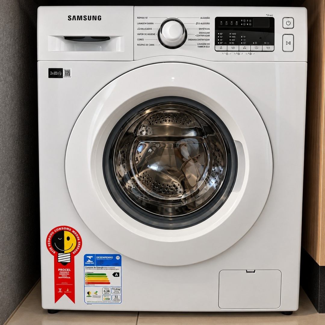 Lavadora Digital Inverter Samsung WW11T Branca 11kg