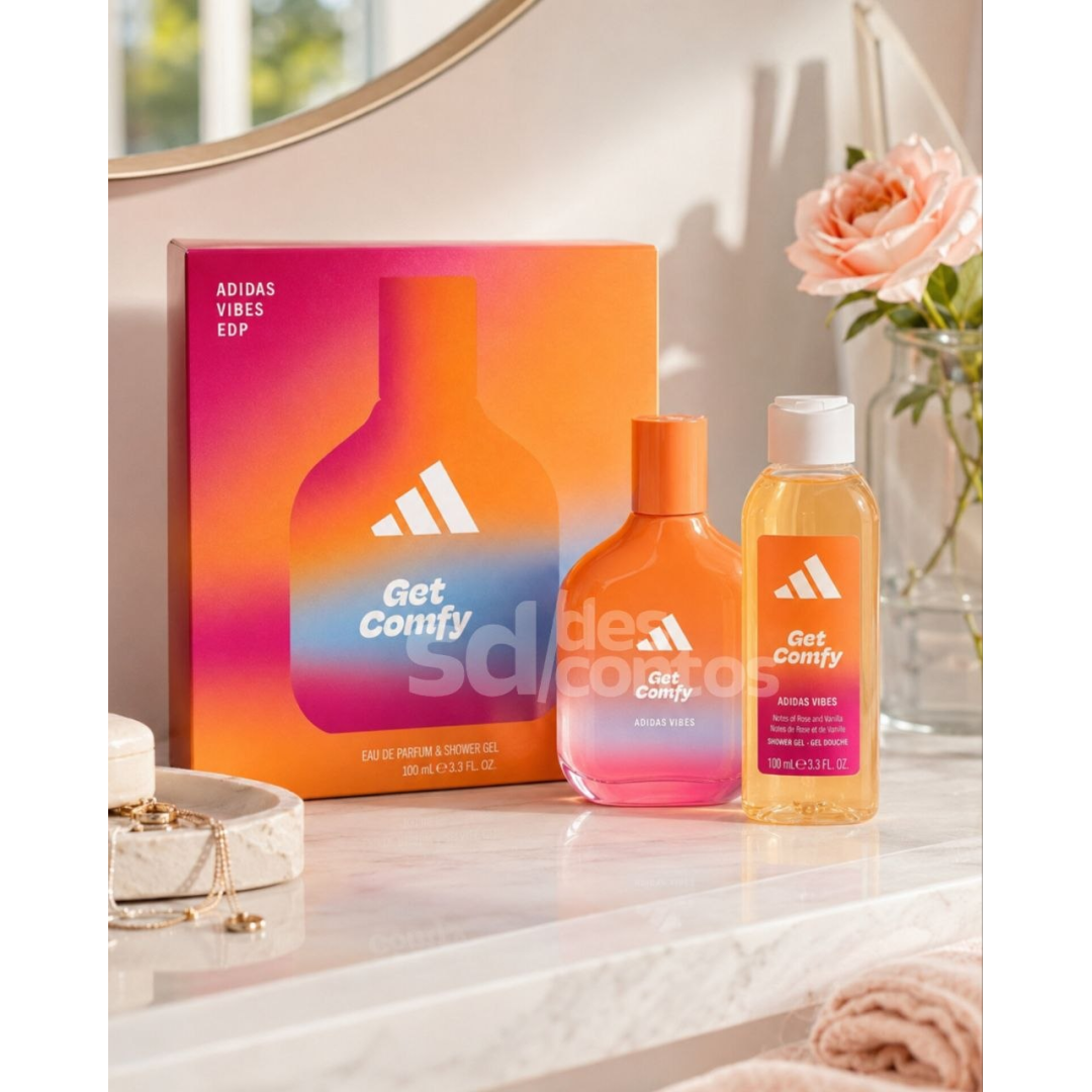 adidas Vibes Get Comfy Kit Coffret Eau De Pafum Shower Gel (2 Produtos)