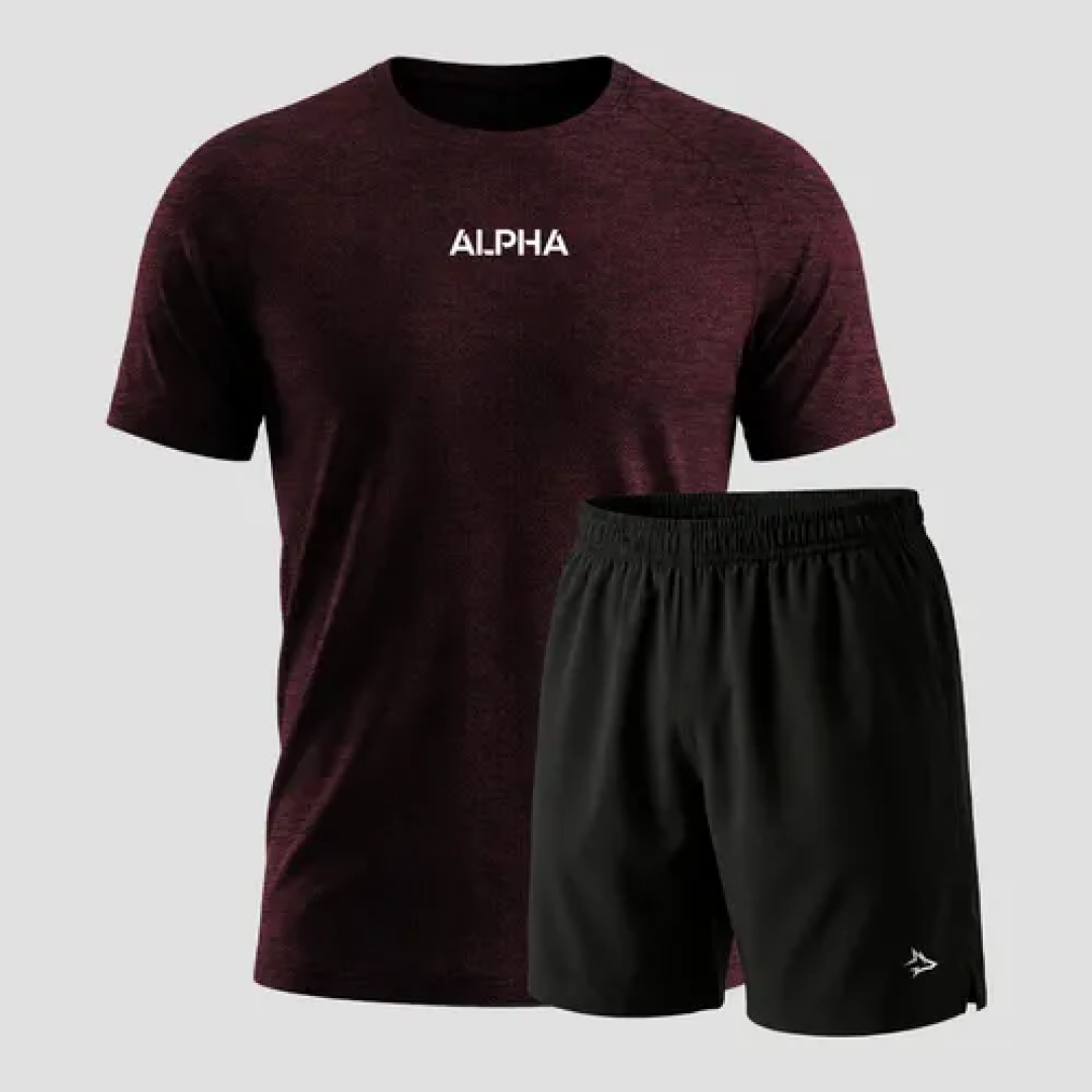 Kit Alpha Bermuda + Camiseta Lobo Dry Fit