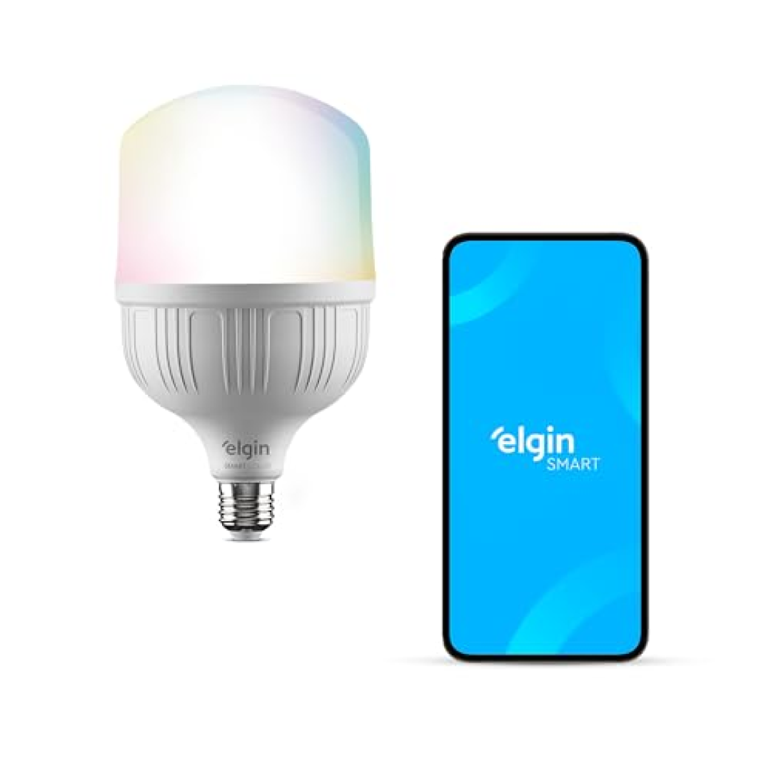 Lâmpada Inteligente Alta Potência 20W Elgin Color RGB Wifi