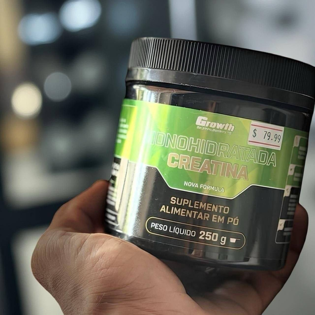 Creatina Monohidratada 250g Growth Supplements - Sem Sabor Em Pó