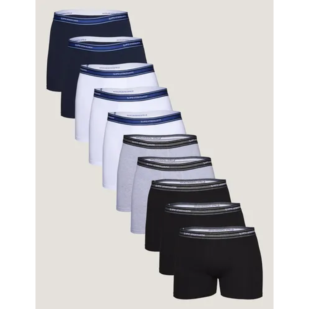 Kit com 10 Cuecas Boxer Lupo Algodão