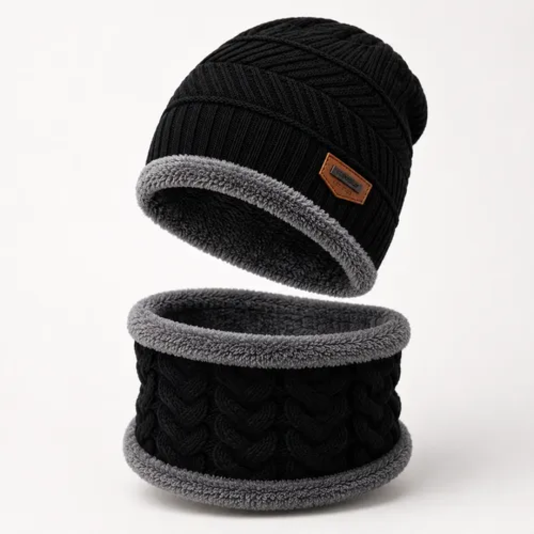 Kit Inverno Touca Gorro Forrado + Gola Térmica