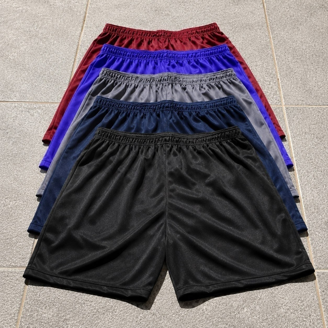 Kit com 5 Shorts Sport Academia Futebol
